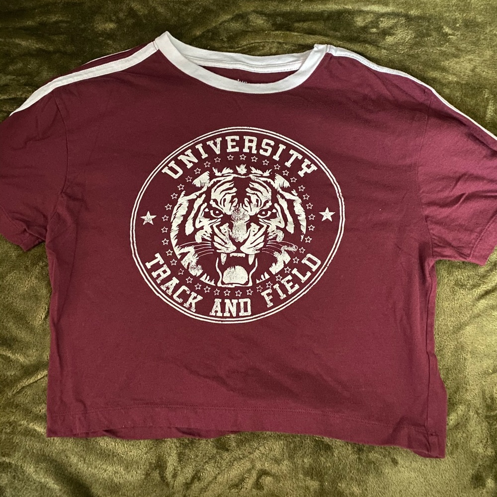 university track and field crop top